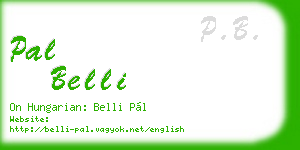 pal belli business card